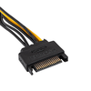 Kabelis zasilający Akyga Adapteris su kablem Akyga AK-CA-80 PCI-E 6+2pin (m) / SATA (m) 15cm