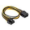 AKYGA Adapteris su kablem AK-CA-82 PCI-E 6+2 pin m / PCI-E 8 pin m 40cm