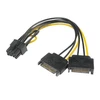 Akasa 2x 15-Pin-SATA to 1x 6+2-Pin-PCIe Adapteris