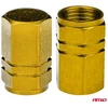 Aliuminio vožtuvų dangteliai, geltoni, 4 vnt., amio-03633