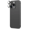 „AmazingThing AR“ aliuminio 3 objektyvų stiklas su kameros objektyvo rėmeliu, skirtas „iPhone 16 Pro / 16 Pro Max“ - Juodas