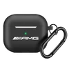 Mercedes Benz Apple AirPods Pro ausinių dėklas 2 AMG silikoninis Baltas Logo (AMAP2RBK) juodos spalvos