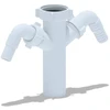 Ani Plast Ani_Plast Atšaka skalbimo mašinai ir indaplovei, 1 1/2x40mm