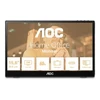 AOC 16T3EA 15.6" IPS 1920x1080 Monitorius 4ms 16.9 USB Juodas/Pilkas
