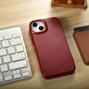 iCarer CE Oil Wax Premium Leather Apple iPhone 14 Plus Magnetic atverčiamas Leather MagSafe dėklas telefonui raudonos spalvos (AKI14220707-RD)
