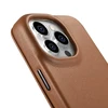 iCarer CE Premium Leather Apple iPhone 14 Pro Magnetic atverčiamas Leather MagSafe dėklas telefonui rudos spalvos (WMI14220714-BN)