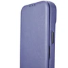 iCarer CE Premium Leather Apple iPhone 14 Plus Magnetic atverčiamas Leather MagSafe Light dėklas telefonui violetinės spalvos (WMI14220715-LP)