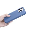 iCarer Litchi Premium Leather Apple iPhone 14 Pro Max Magnetic Leather with MagSafe dėklas telefonui žydros spalvos (WMI14220712-LB)