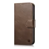 iCarer Oil Wax Wallet 2in1 Apple iPhone 14 Plus Anti-RFID Leather atverčiamas dėklas telefonui rudos spalvos (WMI14220723-BN)