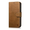 iCarer Oil Wax Wallet 2in1 Apple iPhone 14 Plus Anti-RFID Leather atverčiamas dėklas telefonui rudos spalvos (WMI14220723-TN)