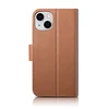 iCarer Wallet 2in1 iPhone 14 leather atverčiamas Anti-RFID dėklas telefonui rudos spalvos (WMI14220725-BN)