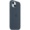 Apple iPhone 15 Plus Silikoninis dėklas with MagSafe - Storm Mėlyna