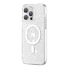 Kingxbar PQY Geek Series magnetic iPhone 14 Pro Max MagSafe dėklas telefonui sidabrinės spalvos