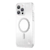 Kingxbar PQY Go Out Series magnetic Apple iPhone 14 Pro MagSafe dėklas telefonui sidabrinės spalvos