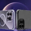 Kingxbar PQY Ice Crystal Series magnetic Apple iPhone 14 MagSafe dėklas telefonui pilkos spalvos