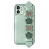 Kingxbar Sweet Series su Swarovski kristalais iPhone 12 Pro Max telefono dėklas žalios spalvos