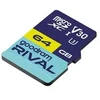 Atminties kortelė GOODRAM Micro SDXC 64GB V30 UHS I U3 RIVAL + adapter