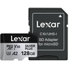 Karta pamięci Lexar High-Performance Sidabrinis Plus Micro SDXC 128GB + adapter