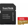 Atminties kortelė SanDisk Extreme PLUS Micro SDXC 64GB + SD adapteriai + 2 metai RescuePRO Deluxe iki 200MB/s & 90MB/s Skaitymo/Rašymo greitis A2 C10 V30 UHS-I U8, EAN: 619659189150