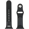 Audi Geometrinio rašto išmanaus laikrodžio dirželis, skirtas Apple Watch (40/41/42 mm) | Silikonas | juodas