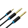 Vention 3.5 mm TRS kištukas iki 2 x 6.35 mm kištukas garso kabelis 1.5 m ventiliacijos BACBG (juodas)