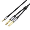 Garso kabelis, iš 3,5 mm mini lizdo į 6,35 mm 2 kištuką, Vention BARHL, 10 m