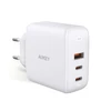 Aukey AUEKY Omnia Mix 3 PA-B6S Sieninis įkroviklis 1x USB 2x USB-C Maitinimo tiekimas 3.0 90W Baltas