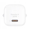 Aukey GaN, USB-C, PD 30W, balta