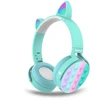 Ausinės Goodbuy belaidės headsets skirta kids | bluetooth 5.0 | LED cat ears | POP IT | mėlynas (pažeista pakuotė)