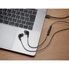 JVC juodos ausinės su USB-C jungtimi ir valdymo pultu