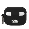 Karl Lagerfeld 3D Logo NFT Karl and Choupette silikoninis Apple AirPods Pro dėklas ausinėms juodos spalvos