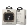 Karl Lagerfeld 3D Logo NFT Karl and Choupette silikoninis Apple AirPods Pro dėklas ausinėms juodos spalvos