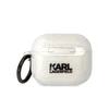Apple AirPods 3 Karl Lagerfeld Gliter Karl&amp;Choupette (KLA3HNKCTGT) ausinių dėklas skaidrus