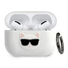 Karl Lagerfeld KLACAPSILCHWH AirPods Pro cover balta/baltas silikoninis Choupette