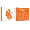 Ausinės Oem Borofone TWS Bluetooth Earphones BW23 Crystal Bean Transparent Edition oranžinės spalvos