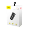 Baseus Square automobilinis įkroviklis PPS QC4.0 / PD3.0 5A 30W - Juodas