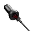 Baseus įkroviklis su skaitmeniniu ekranu Dual QC3.0 45W 5A - Pilkas