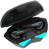 Bluetooth 5.0 TWS Žaidimų ausinės + AWEI Docking Station (T23) juodos spalvos