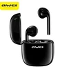 Bluetooth 5.0 TWS ausinės + AWEI įkrovimo stotelė (T28) juodos spalvos