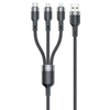 AWEI kabelis CL-975 usb-c/lightning/mico 3in1 juodos spalvos