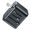 Tinklo įkroviklis 35W 4in1 2xUSB+3xUSB-C AWEI C-39 US/AU/EU/UK Univesal Travel GaN Charger juodos spalvos