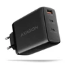 AXAGON GaN sieninis įkroviklis, 3x prievadas (USB-A + 2x USB-C), PD3.0/PPS/QC4+/SFC2.0/AFC/SCP/FCP/Apple, 100W | ACU-DPQ100