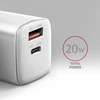 AXAGON ACU-PQ20W sieninis įkroviklis QC3.0/AFC/FCP + PD type-C, 20W, baltas