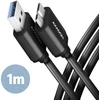 Axagon BUMM3-AM10AB duomenų perdavimo ir įkrovimo kabelis | USB-A į Micro B | 1m