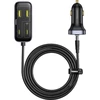 Baseus BackseatPal L1 110W automobilinis įkroviklis 3 x USB-A + 3 x USB-C su 1.5m Extension Kabelis - juodos spalvos