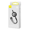 Baseus Bright Mirror 3 USB 3-in-1 kabelis skirtas micro USB USB-C Lightning 66W 2A 1,1m – Juodas