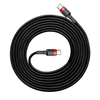 Baseus Cafule kabelis USB-C PD 2.0 QC 3.0 60W 2m - Juodas / Raudonas