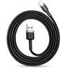 Baseus Cafule CALKLF-BG1 duomenų perdavimo ir įkrovimo kabelis | USB-A į Lightning | 12 W | 1 m | pilka, juoda