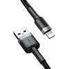 Baseus Cafule CALKLF-BG1 duomenų perdavimo ir įkrovimo kabelis | USB-A į Lightning | 12 W | 1 m | pilka, juoda