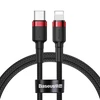Baseus kabelis USB Type-C - Iphone PD 18W 1m - Raudonas / Juodas